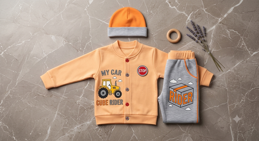 Adorable Newborn Soft Knit 3-Piece Outfit (N#09)