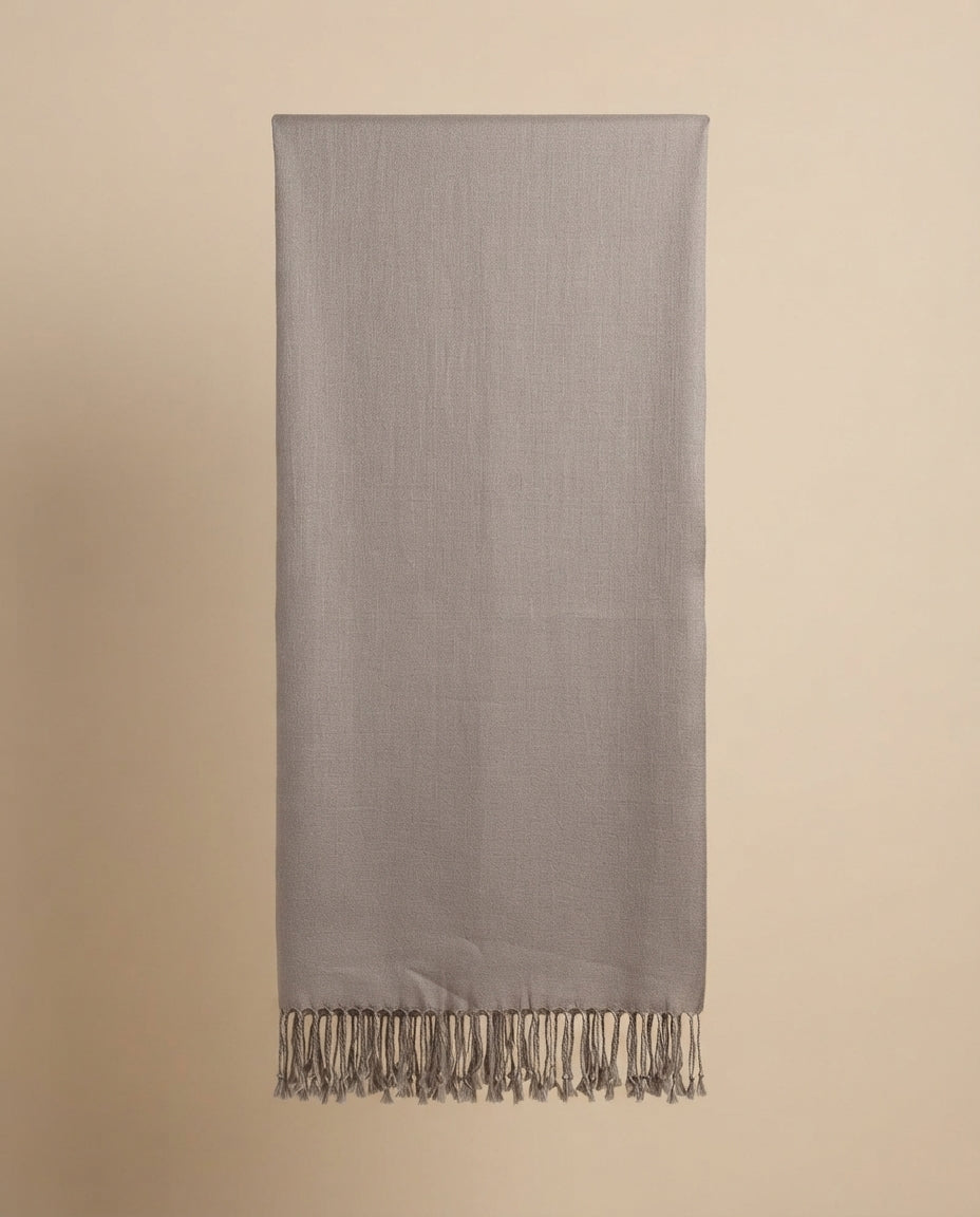 Premium Solid Plain Lightweight Wool Shawl | Cozy Winter & Everyday Wrap