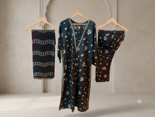 Digital Printed Ready To Wear 3PC Lawn Airline Long Shirt | AL-14