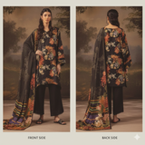 NEELAM: Self Jacquard Printed - NL-08 (Dark Floral