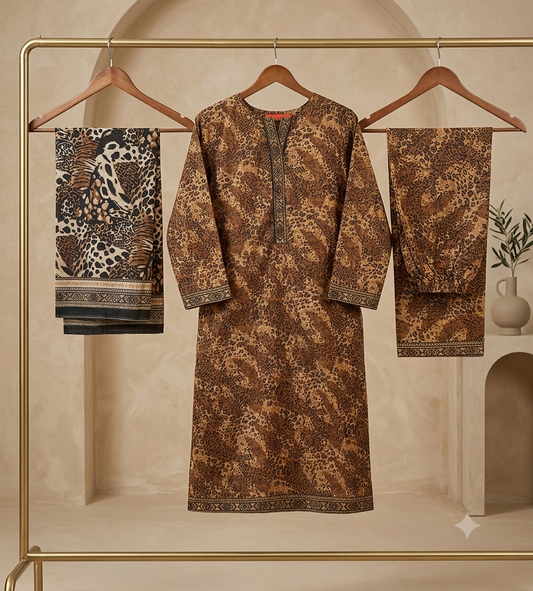 Bin Saeed Stitched 3 Piece Lawn Suit 61