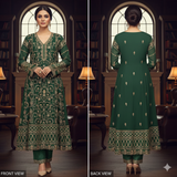 BINT-E-SAEED Luxe Regal Emerald Embroidered Frock