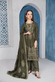 Airjet Fancy Peach Wool Embroidered Suit | Alif Vol-562 (Design - 04)