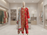 Muznah Printed Lawn Frock Premium Wear | F-28