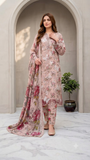 Maria.B Butterfly - Printed Lawn 3-Piece Unstitched Suit with Sequence Boring Patch Work