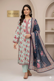 MUZNAH 3-PC stitched Printed Lawn Suit - M-11