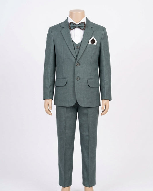 Premium Kids Wedding & Party Wear Formal 3-Piece Pant Coat Suit Set | Size (16 to 24) PC - 08