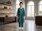 Bin Saeed Girls Printed 2 Piece Stitched Frock Suit | Sizes 6-14 years