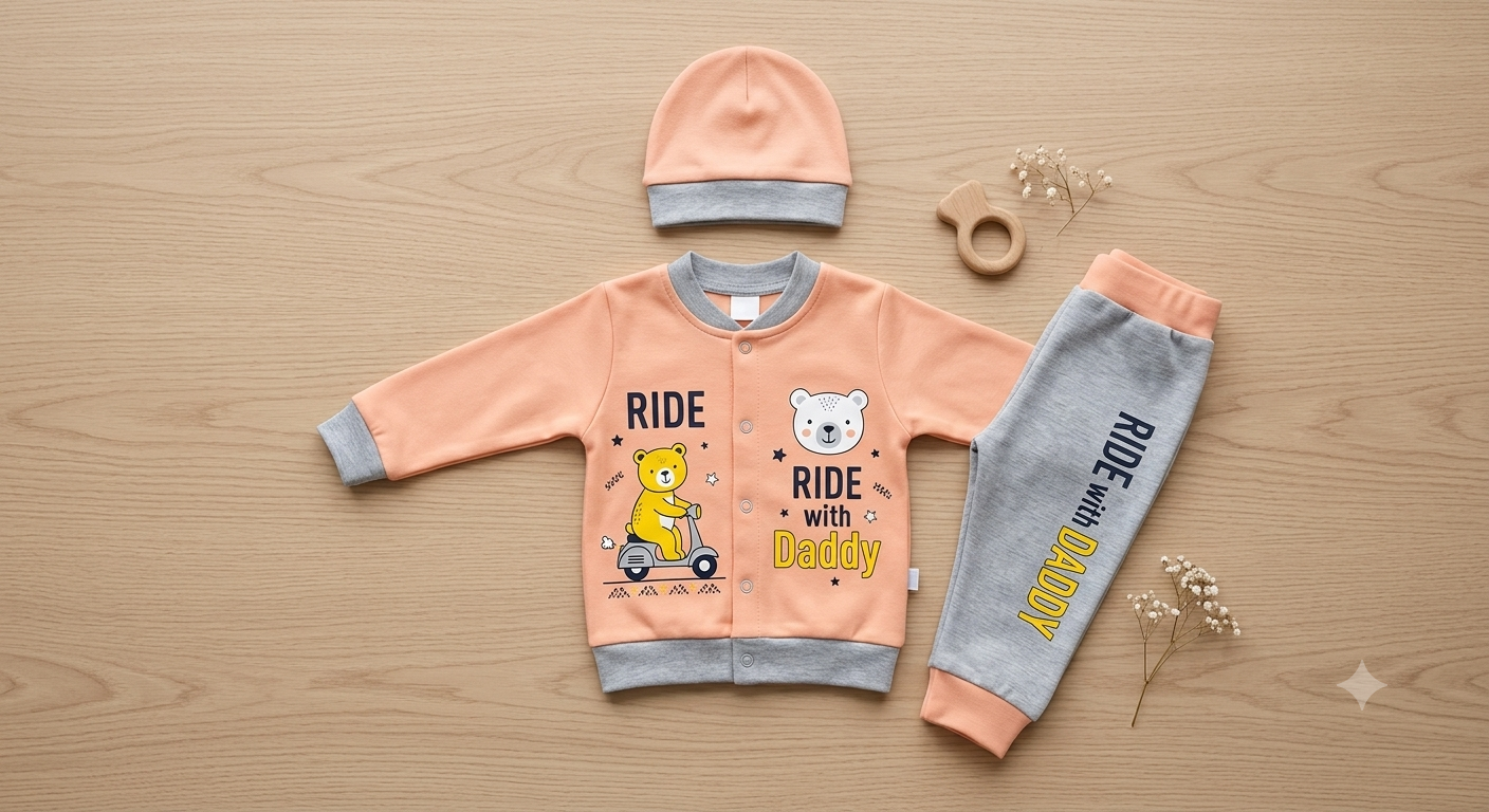 Adorable Newborn Soft Knit 3-Piece Outfit (N#07)