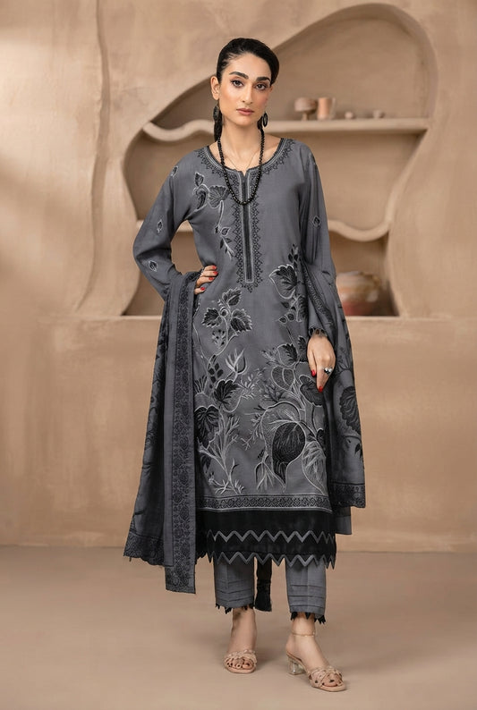 Airjet Fancy Wool Embroidered Suit | Alif Vol-584 (Design - 02)