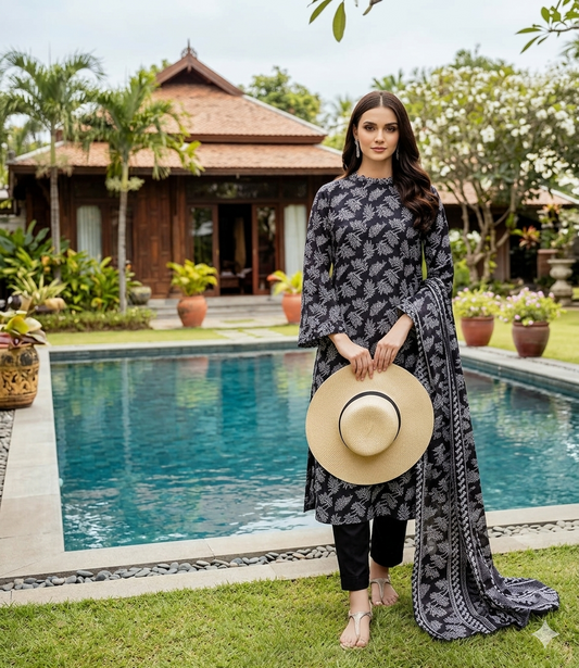 Shah Jahan by Fiza Noor – Black Edition (Design #14)