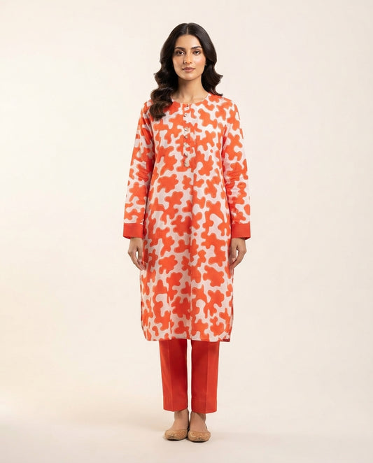 Premium Women's 2 Piece Linen Stitched Suit Free Size - L#09