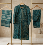 Bin Saeed Stitched 3 Piece Lawn Suit 57