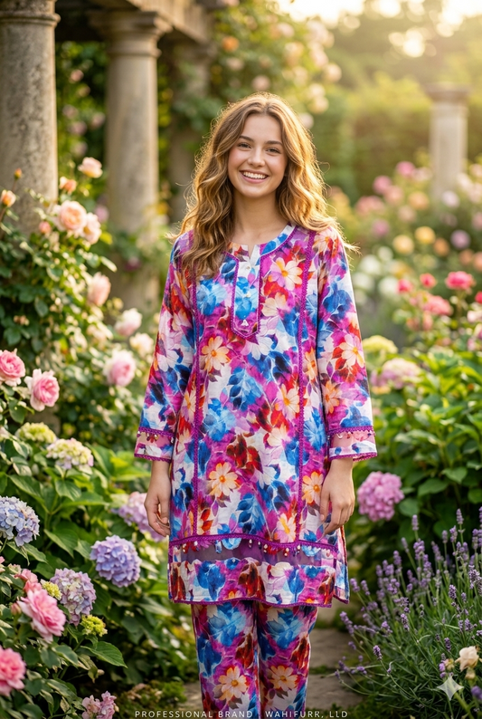Women’s 2 Piece Stitch Lawn Suit – Casual & Summer Wear | 28