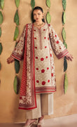 3 Piece Embroidered Linen Suit | L#33