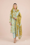 Miraal - Premium Printed Lawn 3-Piece Suit (Design #09)