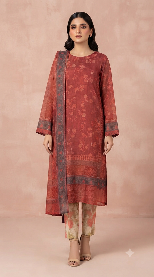 Ayezal - Digital Printed Lawn Suit (Article 2013-B)