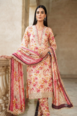 Printed Lawn 3-Piece Unstitched Suit with Sequin Patch Work (D-01)