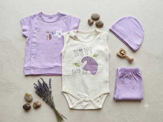 Adorable Newborn Soft Knit 4-Piece Outfit (N#15)