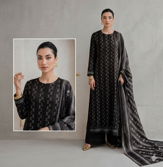 Shah Jahan by Fiza Noor – Black Edition (Design #07)