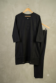 2-Piece Black Suit – Elegant Cotton Co-ord Set 1550