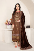 Airjet Fancy Wool Peach Embroidered Suit | Alif Vol-552 (Design - 02)