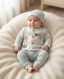 Adorable Newborn Soft Knit 3-Piece Outfit (N#02)