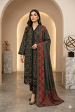 MUZNAH 3-PC Embroidered stitched Printed Suit