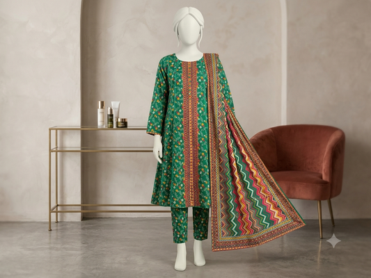 Muznah Printed Lawn Frock Premium Wear | F-10