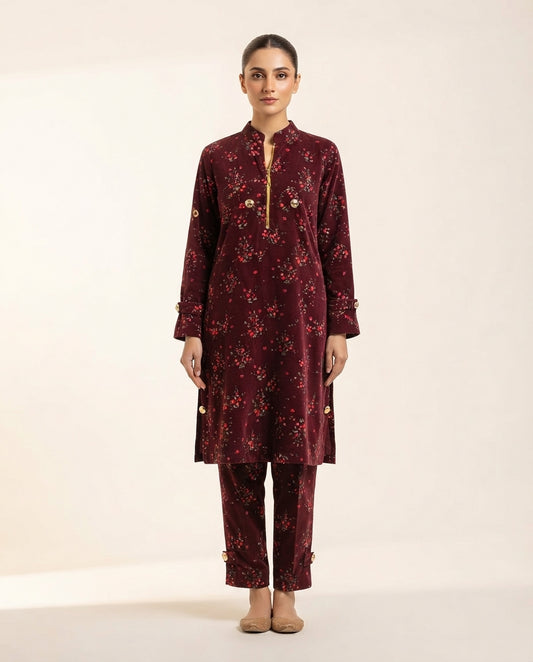 Premium Women's 2 Piece Linen Stitched Suit Free Size - L#59