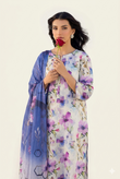 Unstitched 3-Piece Digital Print Lawn Suit B-33
