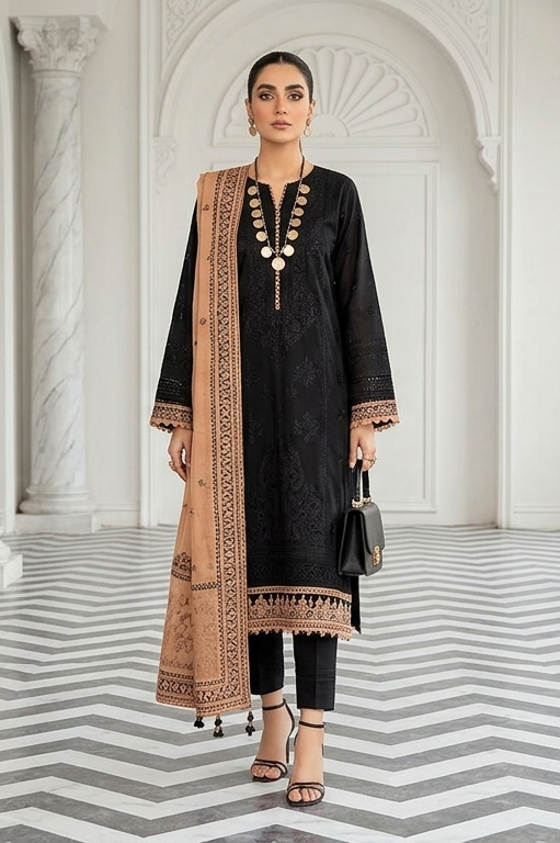 Hajra by Fiza Noor – Black Edition (Design #18)