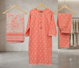 MUZNAH 3-PC stitched Printed Lawn Suit - M-38