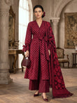 Zoya 3 Piece Printed Marina With Printed Pure China Wool Shawl MA-2