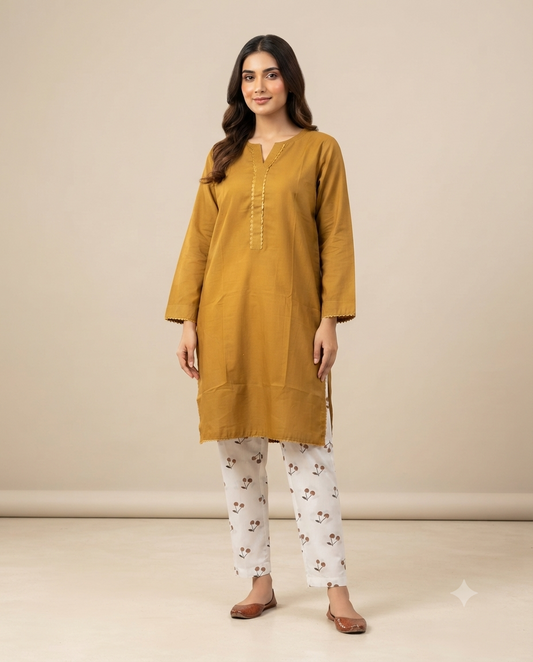 Premium Women's 2 Piece Cotton Stitched Suit – Soft & Comfortable Casual Wear
