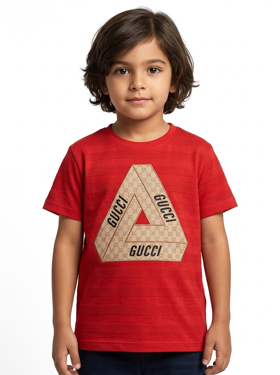 Kids' Designer-Inspired Graphic Crew Neck T-Shirt 3-10 years