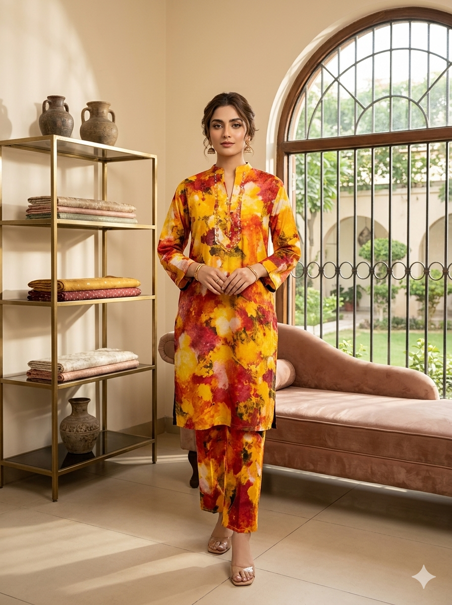 Women’s 2 Piece Stitch Lawn Suit – Casual & Summer Wear | 19