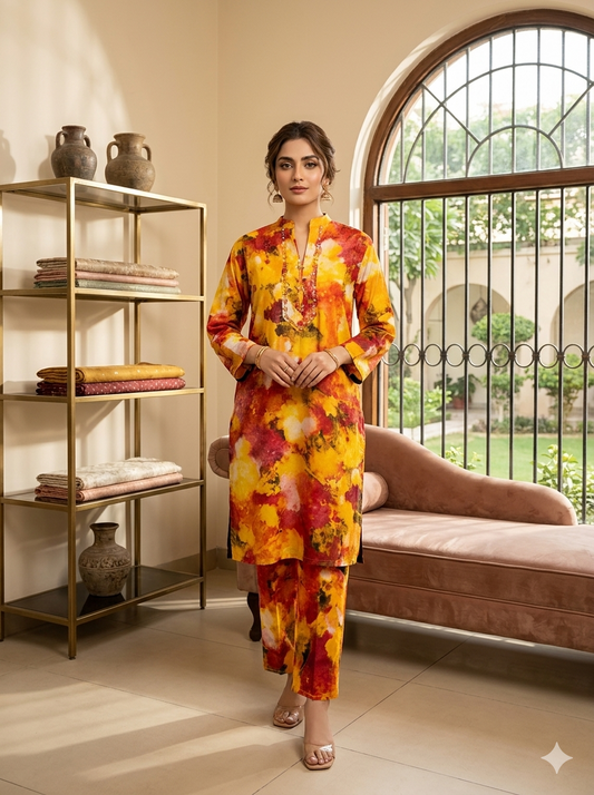 Women’s 2 Piece Stitch Lawn Suit – Casual & Summer Wear | 19