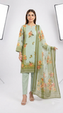 3 Piece Digital Printed Linen Suit | L#07
