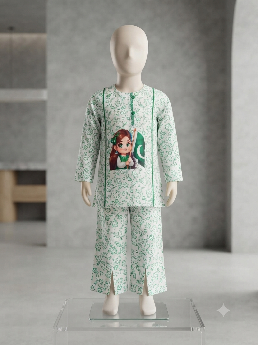 Girls 2 Piece Stitched Suit for 14 August | Sizes 22-26 years