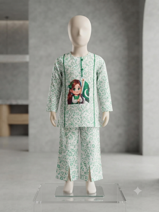 Girls 2 Piece Stitched Suit for 14 August | Sizes 22-26 years