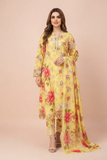 Maria.B Butterfly - Printed Lawn 3-Piece Unstitched Suit with Full Sequence Chickenkari Embroidery