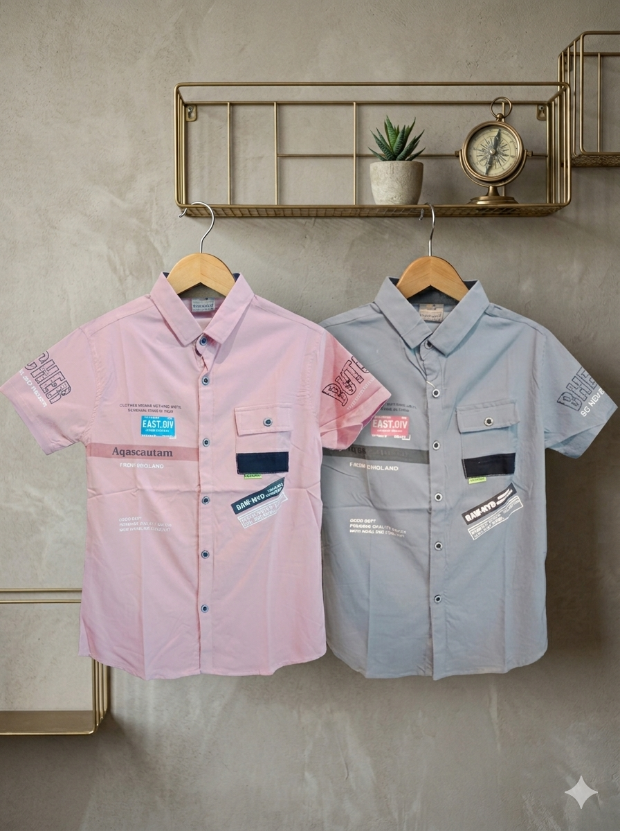 Boys Premium Summer Shirt – Trendy & Comfortable | size 20 to 24