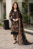 Premium Printed Lawn 3-Piece Unstitched Suit - Sequence Boring Patch Work EMB-06