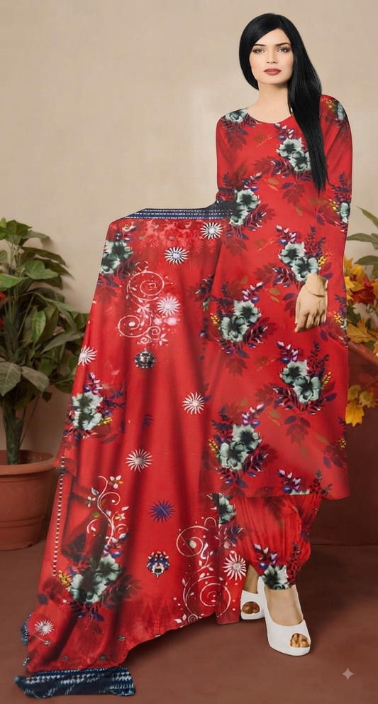 3 Piece Digital Printed LAWN SUIT - AZADI SALE