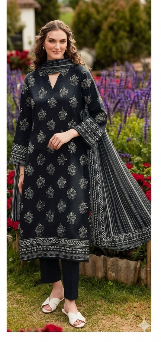 Hajra by Fiza Noor – Black Edition (Design #17)