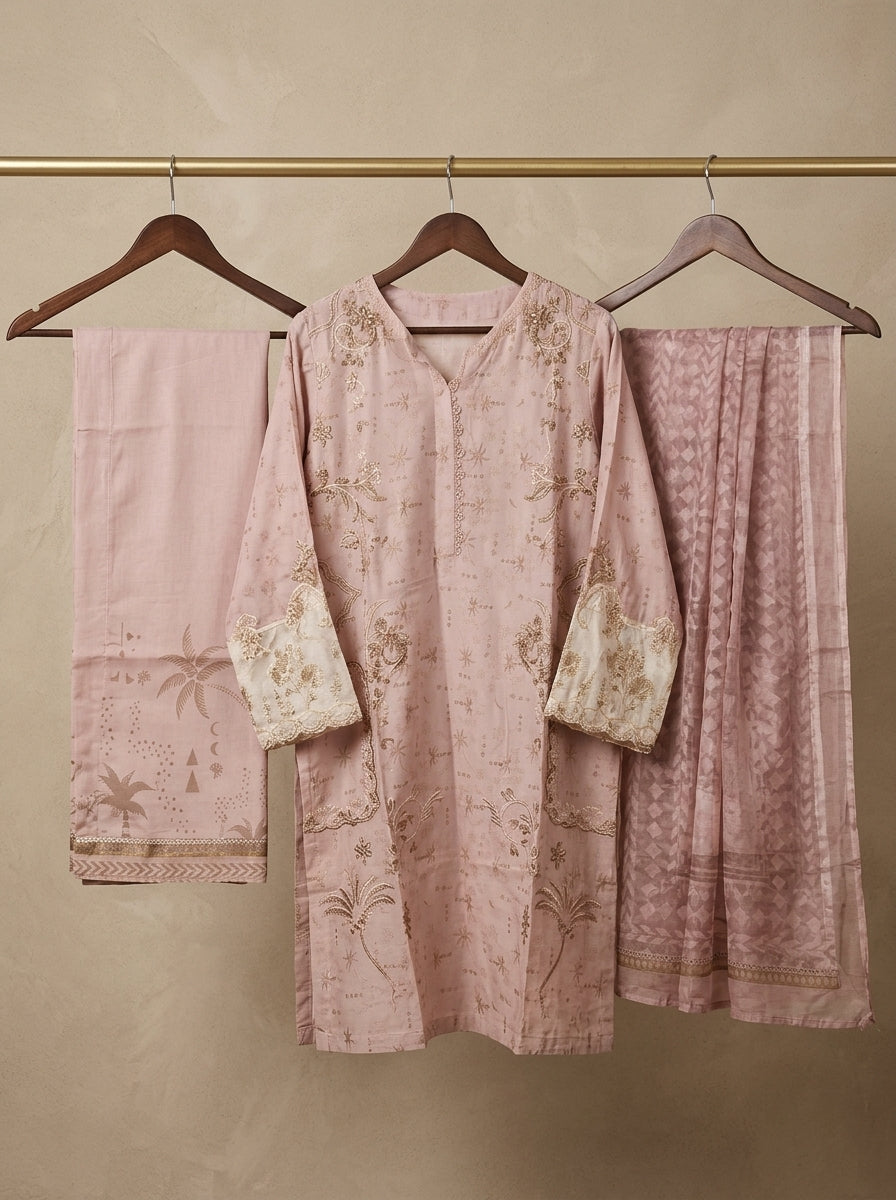 Zeenat Embroided Viscose Stitch Luxury Pret 3Pcs | Z-10