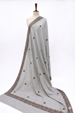Premium Embroidered Lawn Shawl – Elegant Soft Fabric with Fancy Border