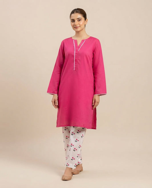 Premium Women's 2 Piece Cotton Stitched Suit – Soft & Comfortable Casual Wear