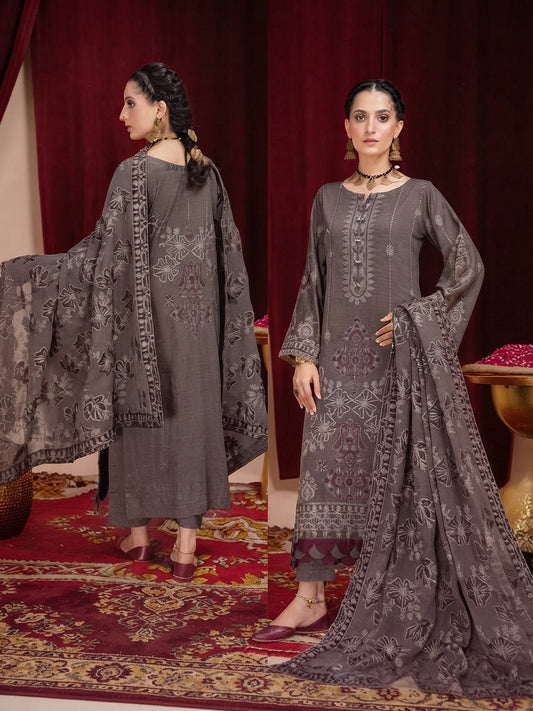 Airjet Wool Fancy Ari Embroidered 3-Piece Suit with Laser Cut Dupatta | Alif Vol-508